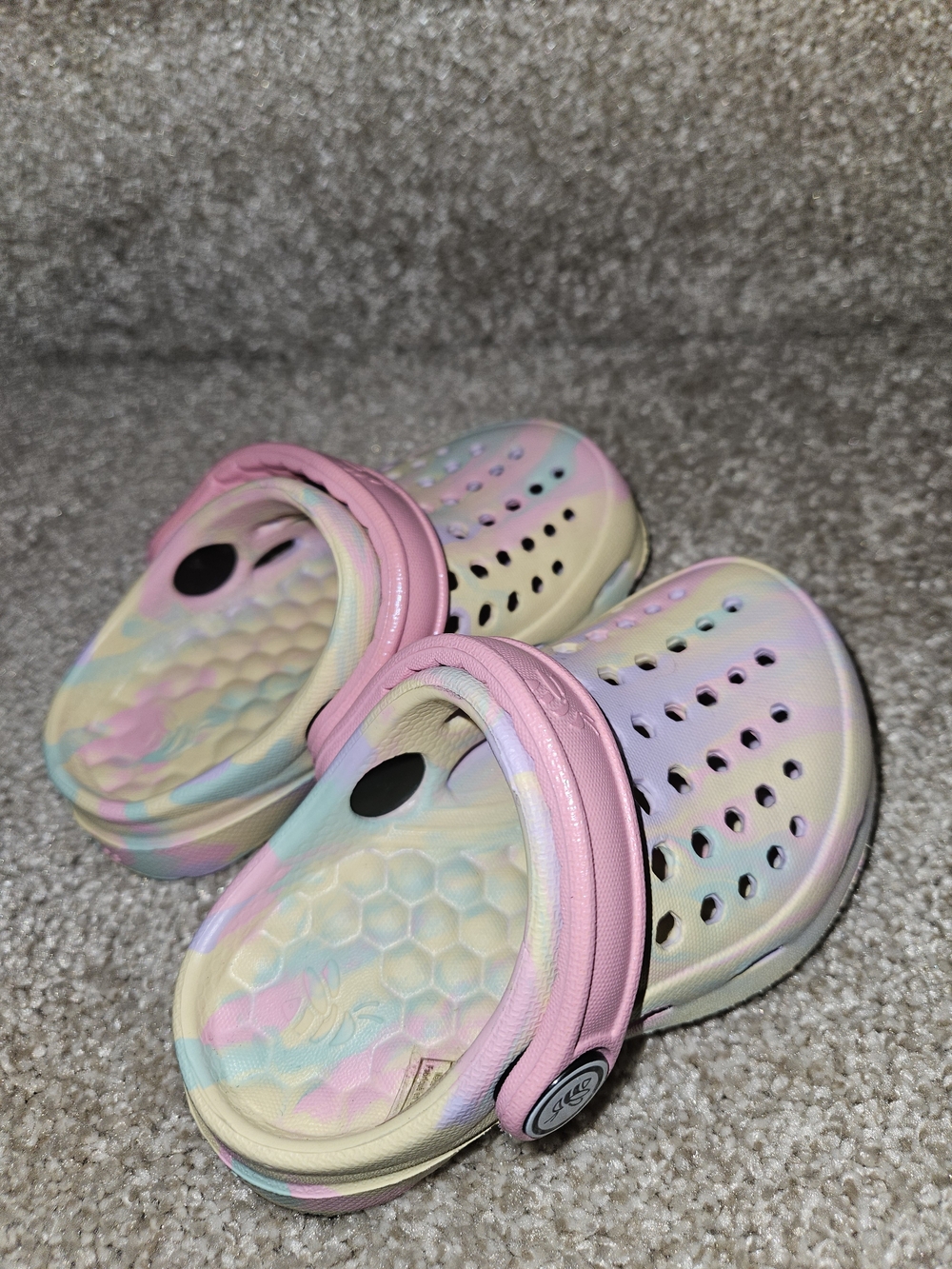NWOT Joybees Tie-Dye Toddler Clog Sandals with Pink Strap